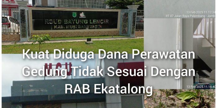 Diduga Rp. 1.543.872.447 Anggaran Ekatalong RSUD Bayung Lincir Mark Up