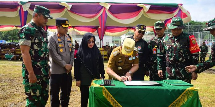 PJ Bupati Mesuji Resmikan TMMD ke-119 di Desa Sungai Badak Senilai Rp 750 Juta