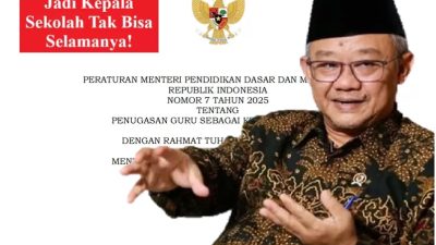 Banyak Calon Kepala Sekolah Sampai Pensiun Tidak Diakngkat Kepala Sekolah