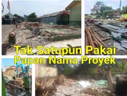 Bagian Aset Pemkot Bekasi Diduga Abaikan Pemasangan Papan Informasi Proyek