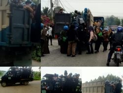 Potret Buram Ketenagakerjaan: Pekerja PT IKPP Siak Naik Truk Sampah, Gaji di Bawah UMK