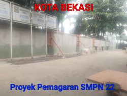 Proyek Pemagaran SMPN 22 Bekasi Diduga Tak Transparan: Anggaran Tak Jelas, Papan Informasi Hilang