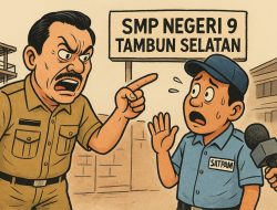 Kepsek SMPN 9 Tambun Selatan Diduga Tutup Rapat Proyek Rehabilitasi APBN, Satpam Dijadikan Tameng Hadang Media