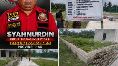 Anggaran Desa Rp1,1 Miliar Digelontorkan, Sejumlah Proyek Diduga Bermasalah: Forkorindo Riau Pertanyakan Kinerja Pj Kepala Desa Sungailinau