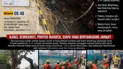 Trotoar Tersandera Kabel Utilitas, Pemkot Bekasi Gagal Menata Kota?