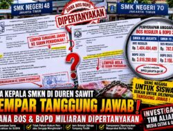 Transparansi Dana BOS dan BOPD SMKN 48 dan SMKN 70 Disorot, Aliansi Media Minta Klarifikasi Kepala Sekolah