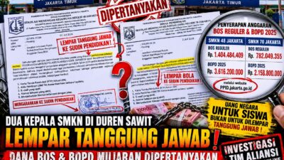 Transparansi Dana BOS dan BOPD SMKN 48 dan SMKN 70 Disorot, Aliansi Media Minta Klarifikasi Kepala Sekolah