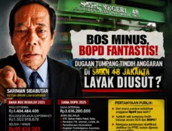 BOS Minus, BOPD Fantastis: Pengelolaan Anggaran SMKN 48 Jakarta Jadi Sorotan