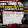 Laporan Resmi Masuk ke Polda Riau, Dugaan Penyimpangan APBD 2024 di Dua OPD Pelalawan Kini Diuji Hukum