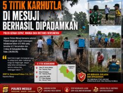 Lima Titik Kebakaran Lahan di Mesuji, Polisi Turun Tangan Cegah Api Meluas